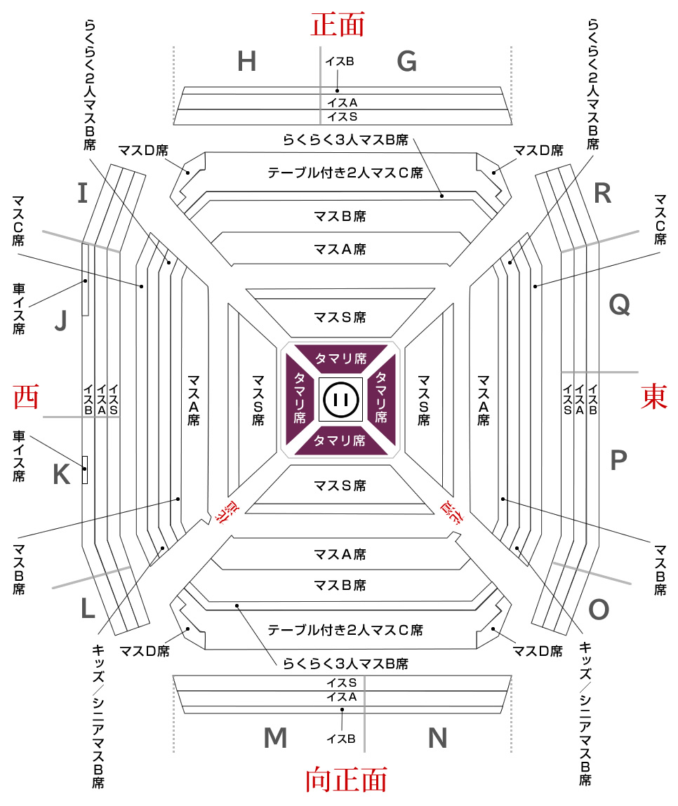 大相撲5月場所　12日目イス席　割引枚数2枚