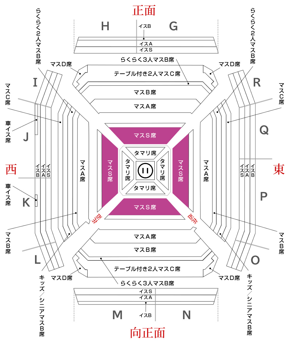 座席表｜【公式】大相撲名古屋場所