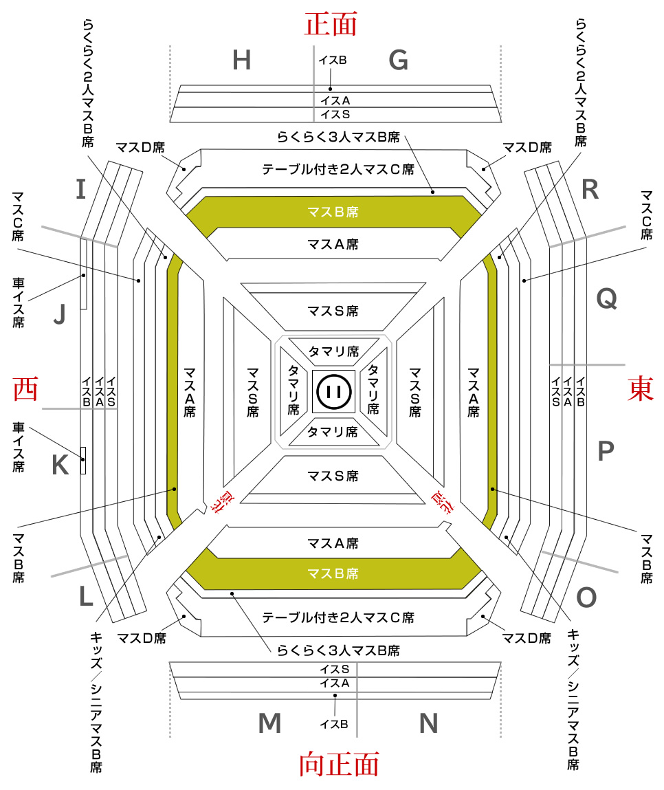 座席表｜【公式】大相撲名古屋場所