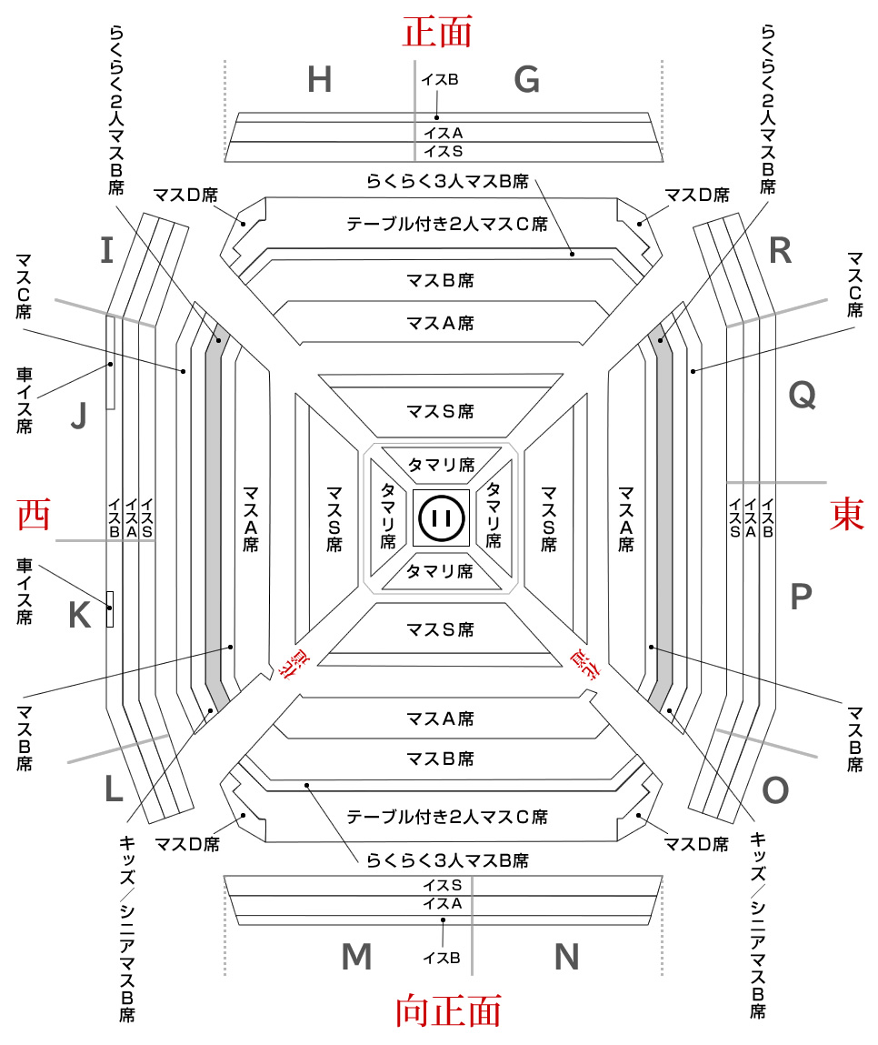 座席表｜【公式】大相撲名古屋場所