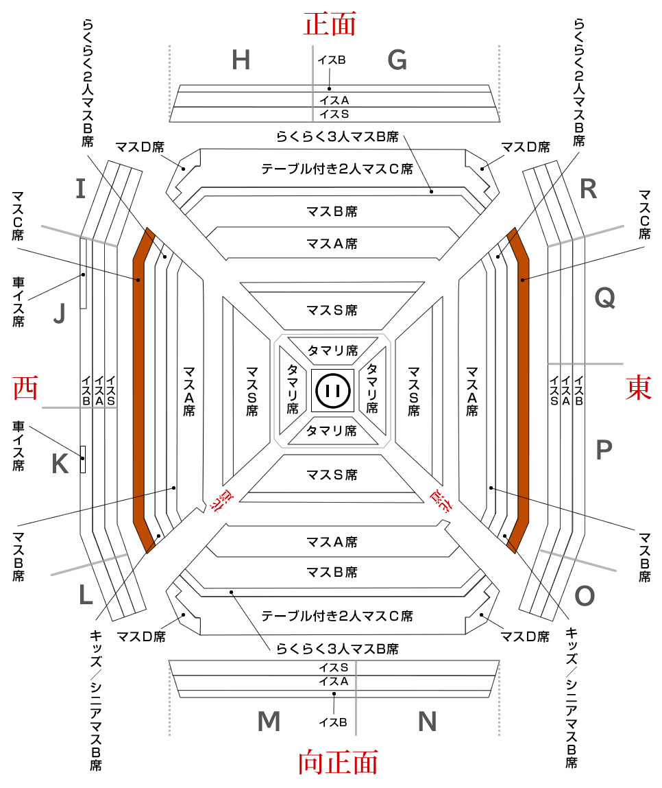 送料無料/プレゼント付♪ 大相撲 名古屋場所 16日 イスＳ席 ペア