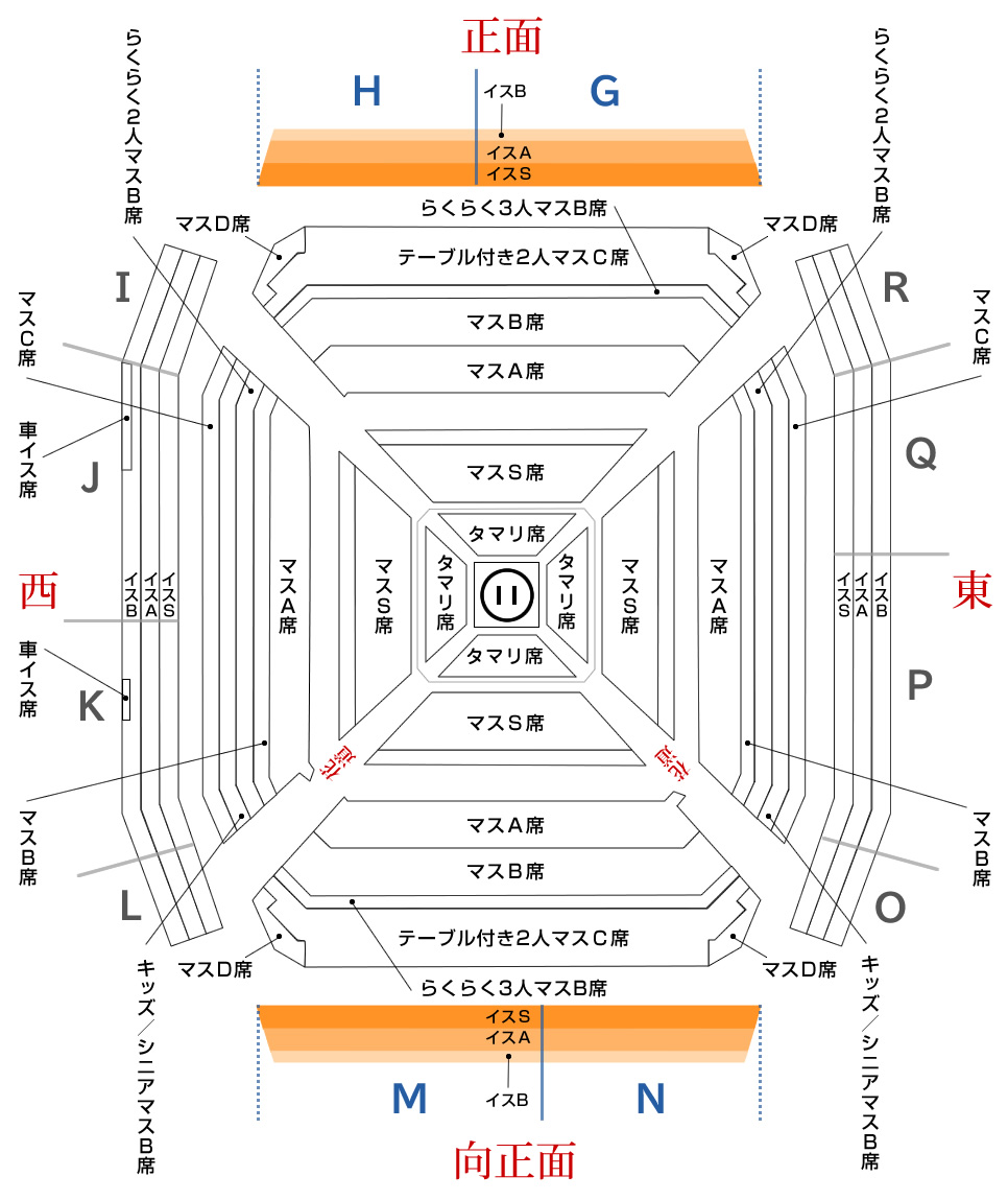 名古屋場所９日目 らくらく２人マスＢ席１マス（２人） - novius-it.hu