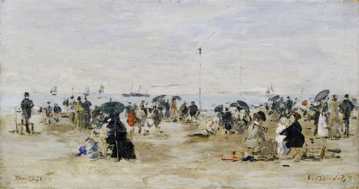 ウジェーヌ・ブーダン《トゥルーヴィル、浜辺》