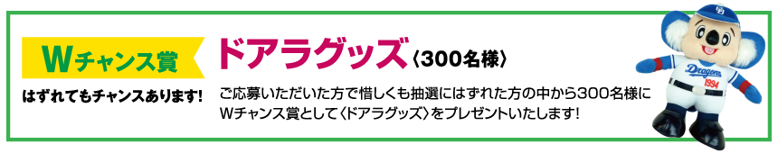 【Wチャンス賞】ドアラグッズ〈300名様〉