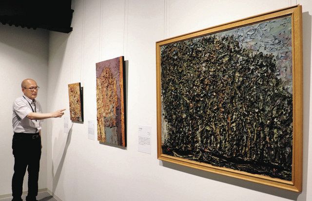 静物画　油絵　村上裕行作 静物画 油絵 村上裕行作 （油絵の具や粘土重ね独特な世界 松阪