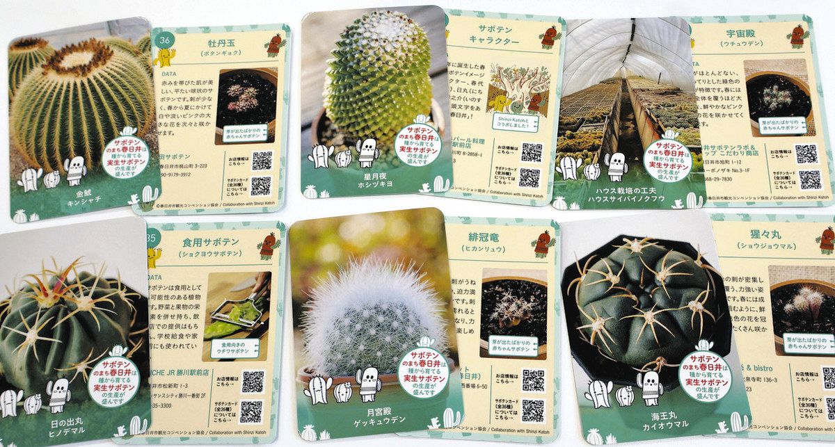 サボテンカード」ゲットだぜ 春日井市観光コンベンション協会が作製