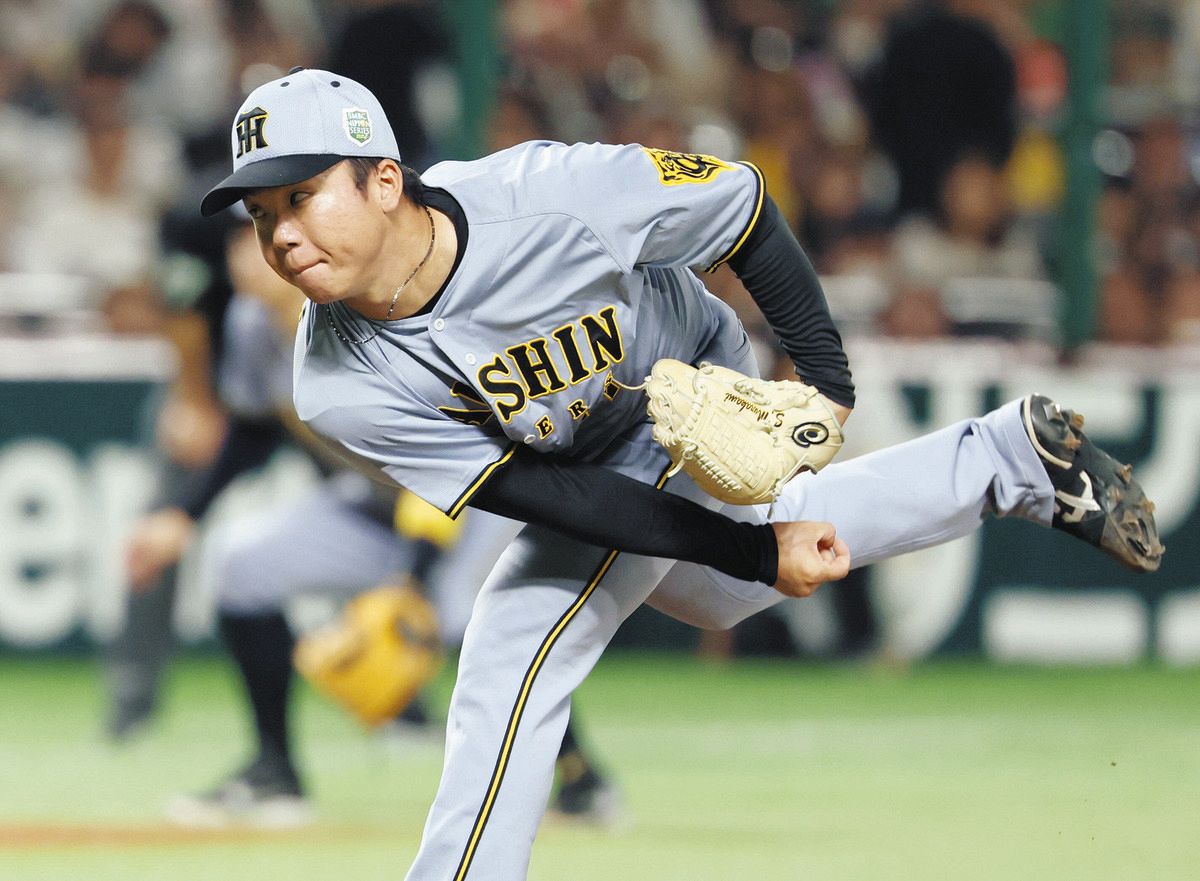 阪神・村上頌樹、スローボール日本シリーズでも出た！パ首位打者・牧原