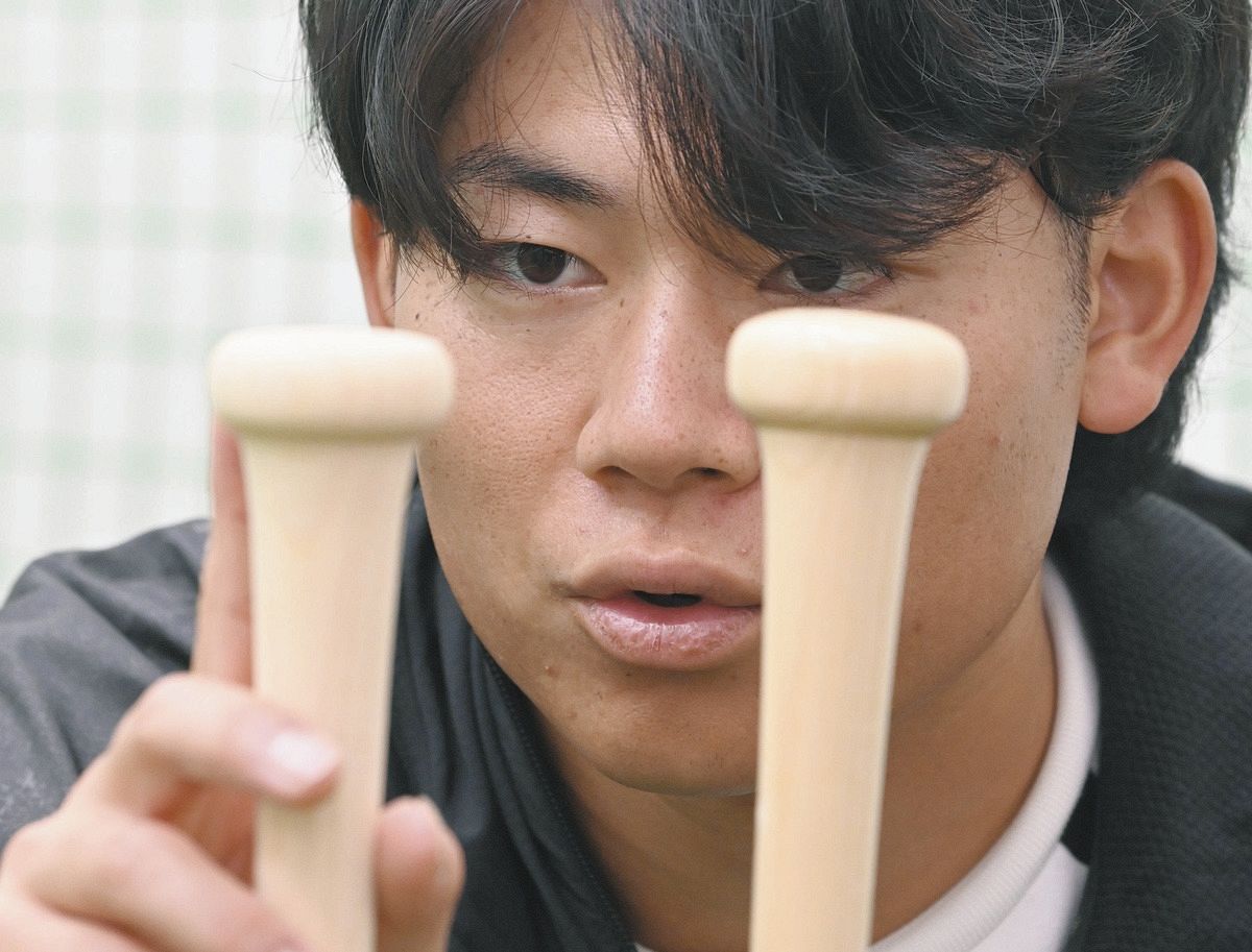 中日・村松開人、来季用バットは「少し重く長く」確実性上げるため強く