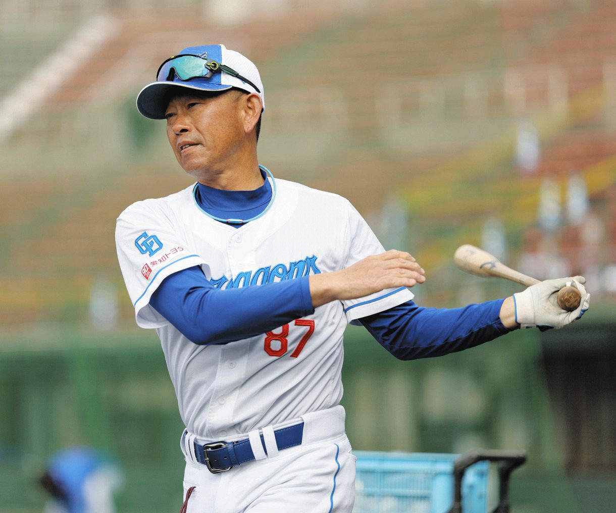 阪神 中村豊サイン入りバット 2000日本ハム中村豊7のバットに2003