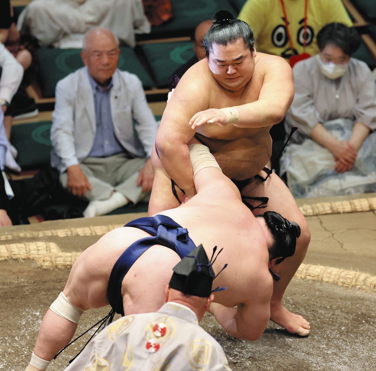 専用出品　　湘南乃海関端切れ 中学まで野球少年、たたき上げの湘南乃海が単独トップ 近大相撲部出身