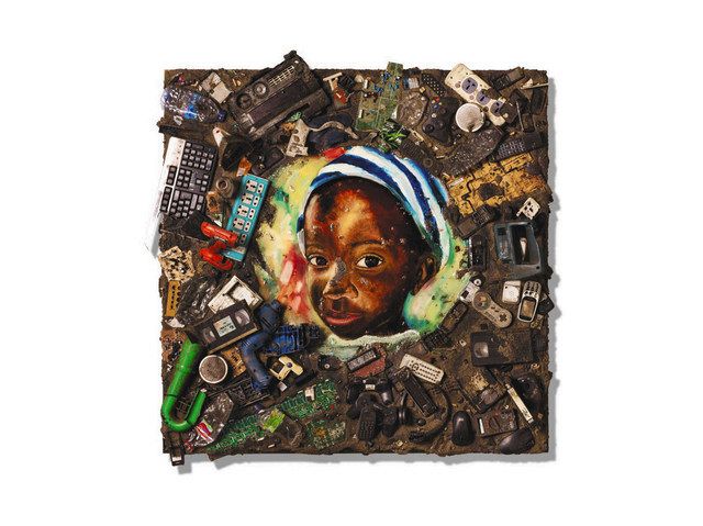 Meet STEAM＞ アフリカの電子ごみ使い油絵制作 美術家・長坂