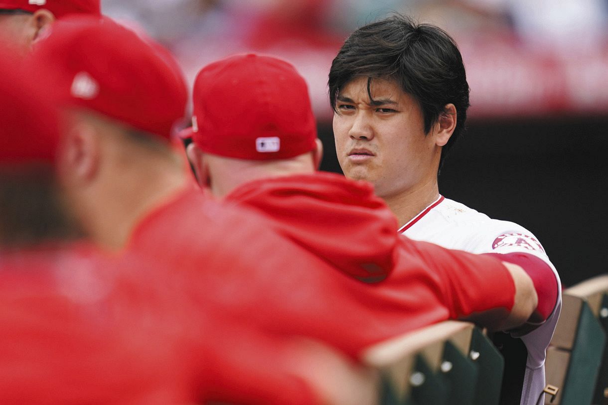 大谷翔平 356億円右腕 コールに3打席3三振 バットに当たったのは1球のみ 大谷翔平がハットトリックだ ヤ 軍地元局は大喜び 中日スポーツ 東京中日スポーツ