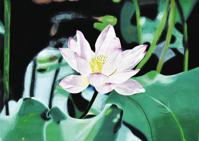 中川一政　油絵　きれいな花の絵 中川画伯の思い つなぐ絵画 白山で小中学生作品展：北陸中日新聞Web
