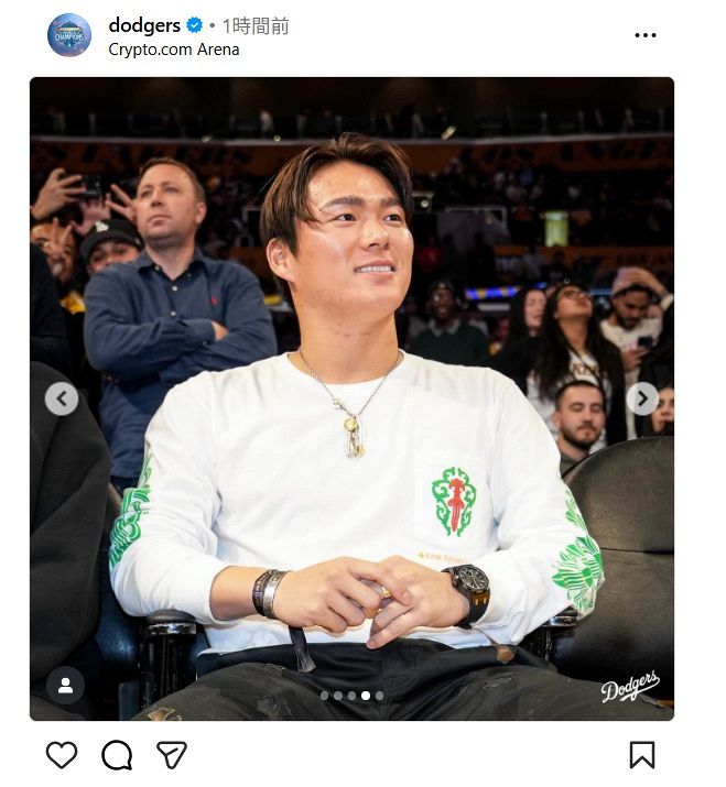 ◇山本由伸、 八村塁とのツーショットにファン興奮「2人のGOATが一枚の