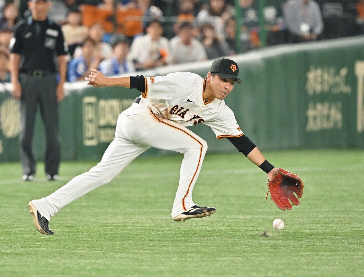 ◇巨人・増田大輝、9回にもファインプレー！【写真】：中日スポーツ