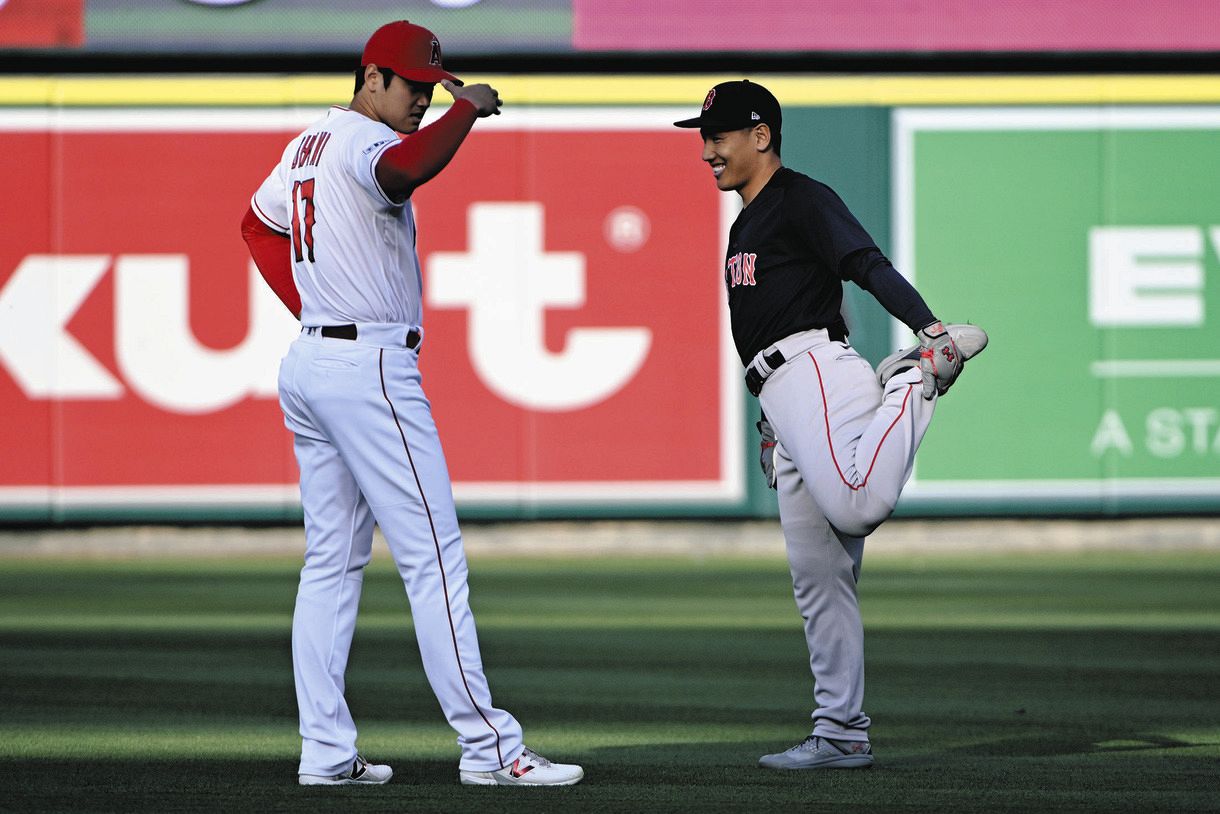 223個限定 大谷翔平 吉田正尚 ボブルヘッド エンゼルス レッドソックス