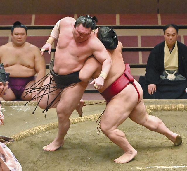全勝白鵬、11日目で土 大栄翔に押し出され…八角理事長は「バランス崩し