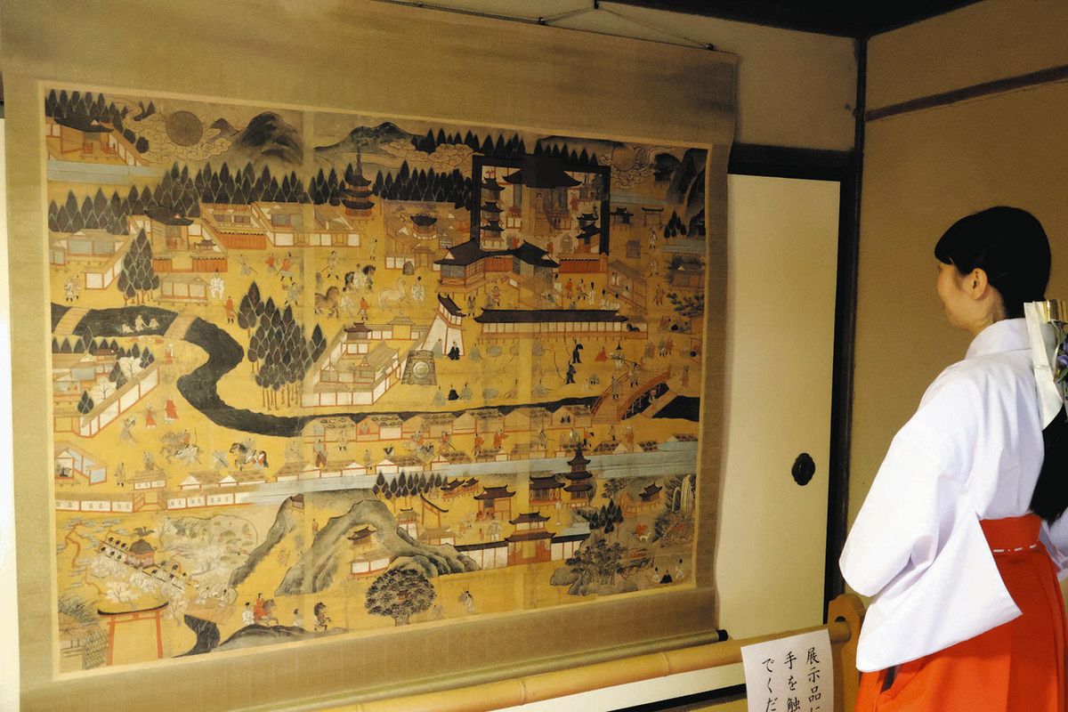 多賀大社参詣曼荼羅を公開 春の宝物特別展始まる：中日新聞Web