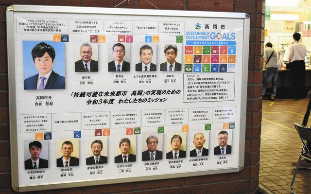 高岡市幹部が目標掲示 市長「持続可能な未来都市に」：北陸中日新聞Web