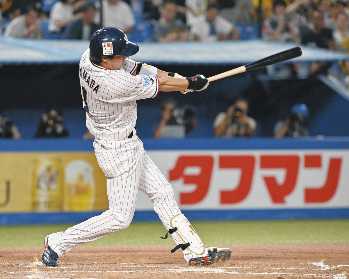 ヤクルト・山田哲人、2回の9号ソロで自身が持つ球団記録を更新する12年