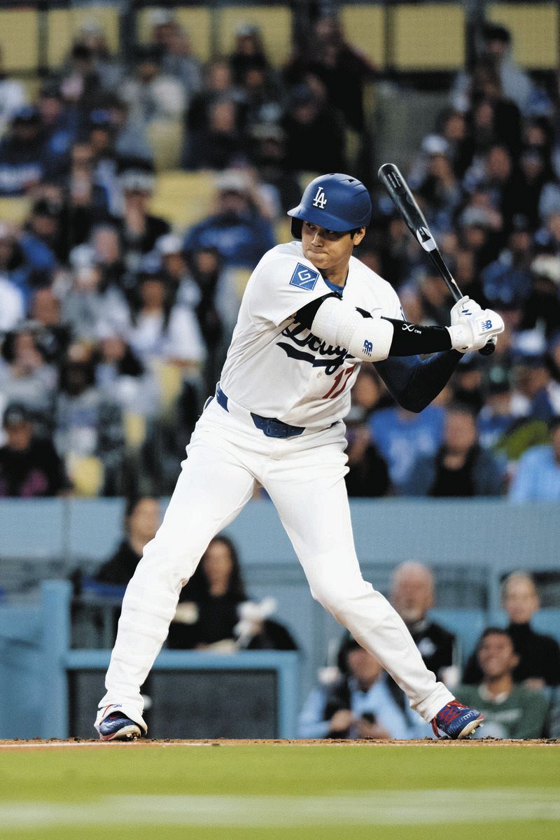 大谷翔平、ジャンプしてビックリ… 相手捕手がタイムでマウンドに
