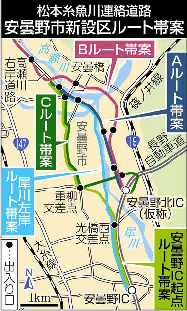 松糸道路 各案の優位性示す 安曇野で住民説明会 中日新聞web