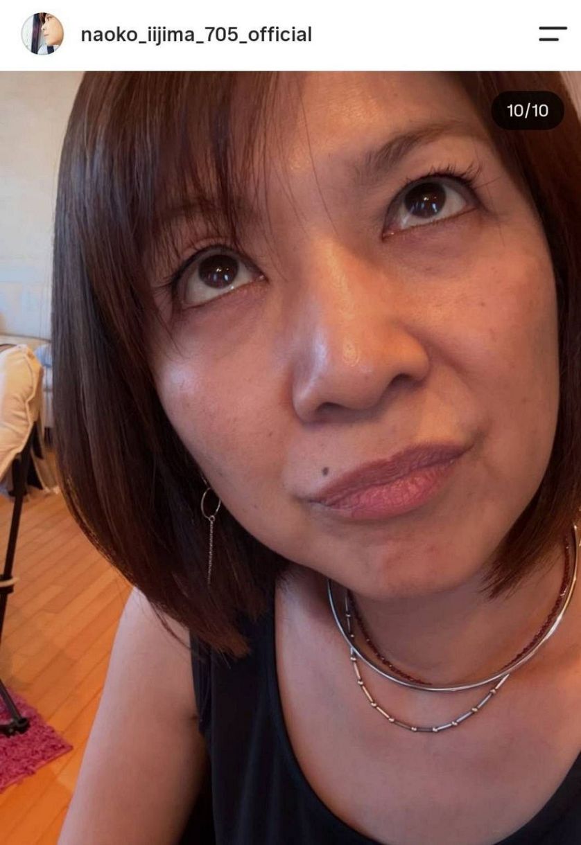 実際の投稿】飯島直子「短髪にすると すこしの伸びが気になりますね