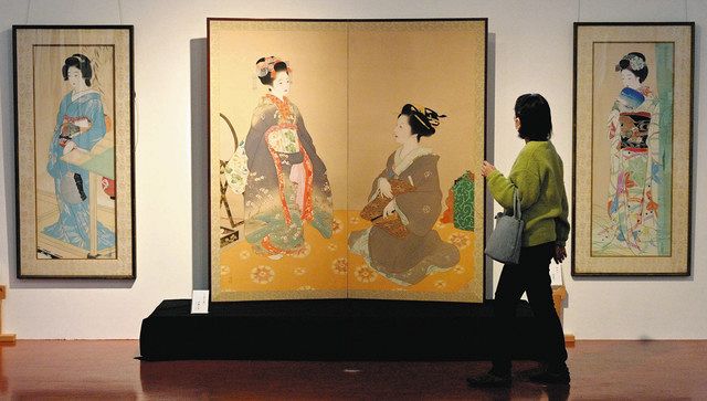 繊細に女性描いた大正以降の美人画18点展示 大津・木下美術館：中日