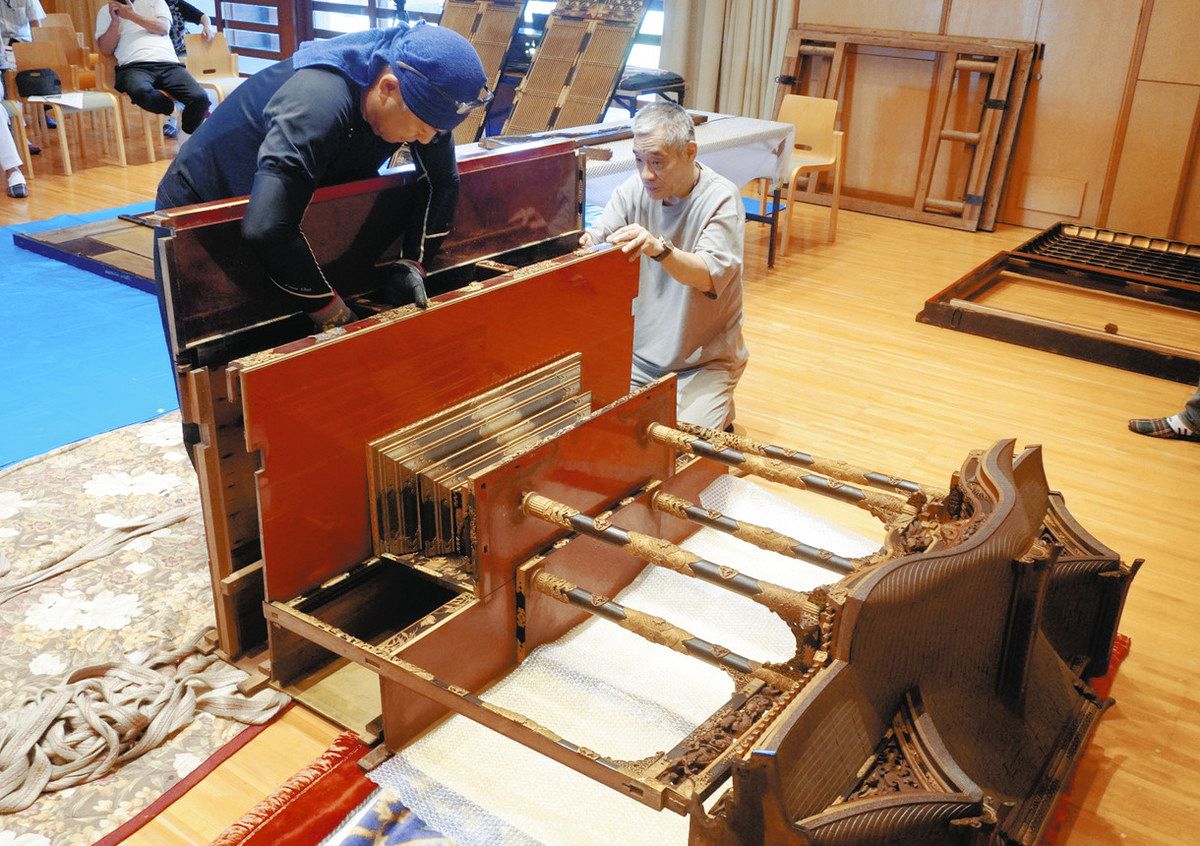 国内で2番目に古い仏壇、墨書で確認 長浜・曳山博物館で解体：中日新聞Web