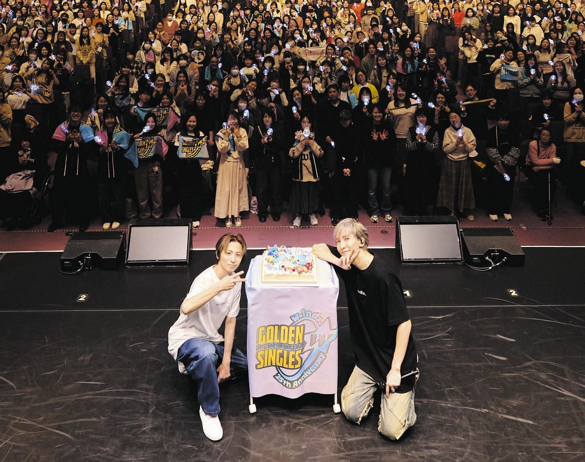 w－inds．25周年記念日に昼夜ダブル公演 ”誕生日ケーキ”がステージに