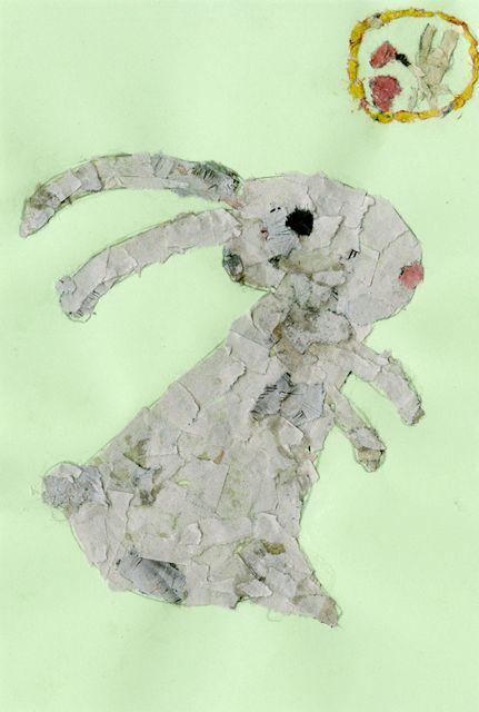 新聞ちぎり絵」始めませんか 応募作品・うさぎ編＜上＞：中日新聞