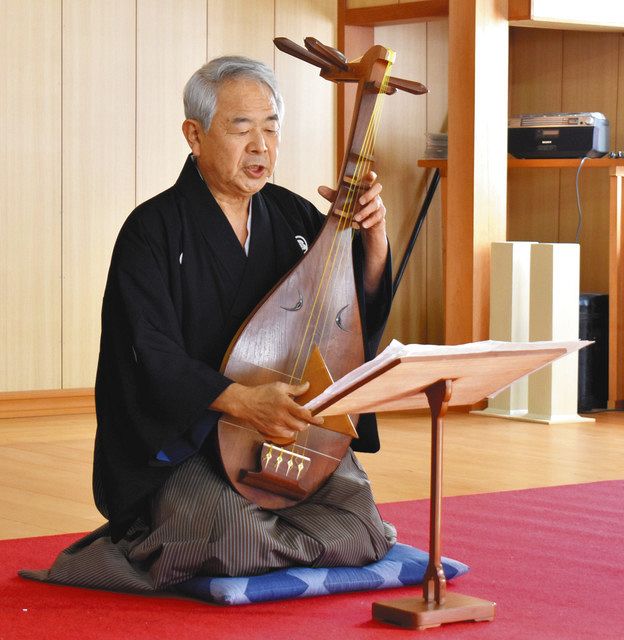 石川】73歳 琵琶学び響かす 能登島の関軒さん「家宝」手に教室通い２年