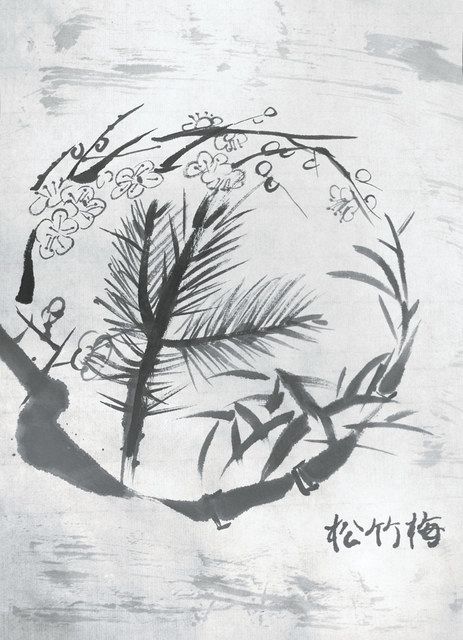 柴田翠山作 水墨画 柴田翠山の水墨画