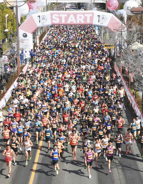 向かい風に4000人力走 名古屋シティマラソン：中日新聞Web