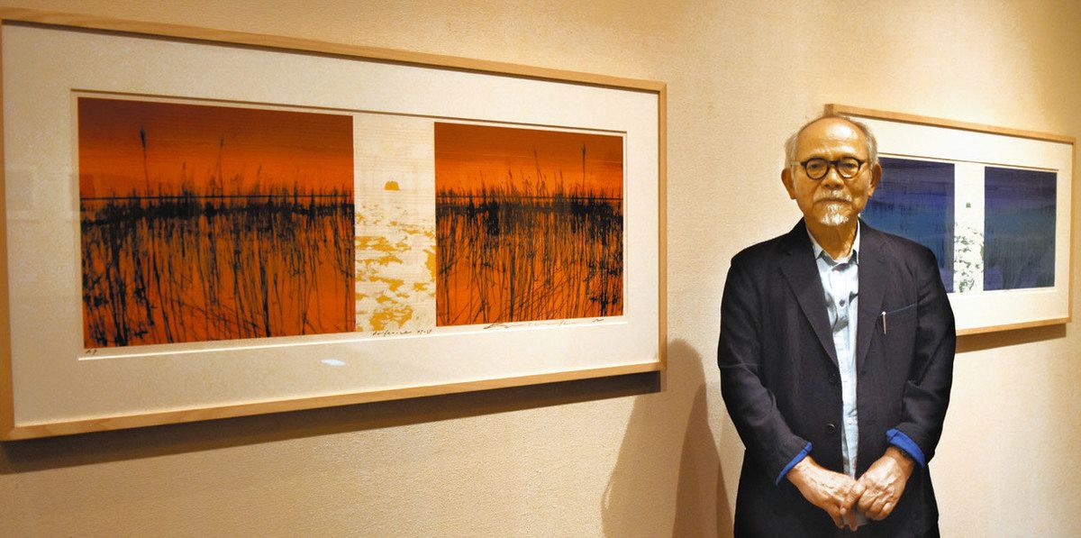 森岡さんが版画モチーフの変遷を紹介 ゆかりの知多で特別展始まる：中