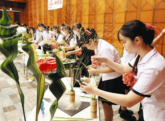 いけばな「花の甲子園」県大会、豊川高が優勝 11月の全国切符を手に