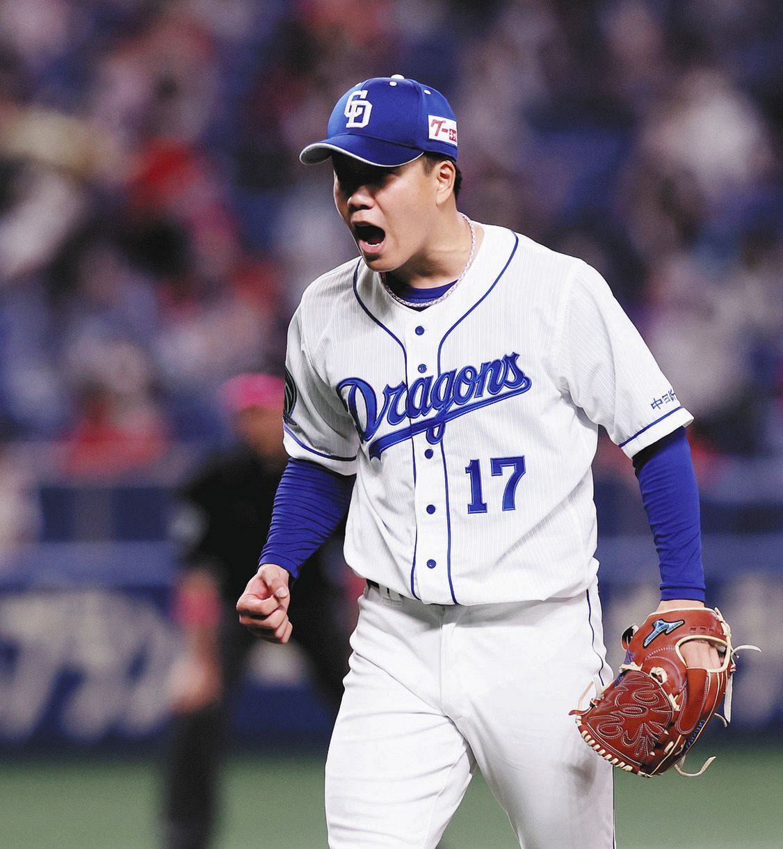Amazon.co.jp: 中日ドラゴンズ 柳裕也 ビジターユニフォーム2021
