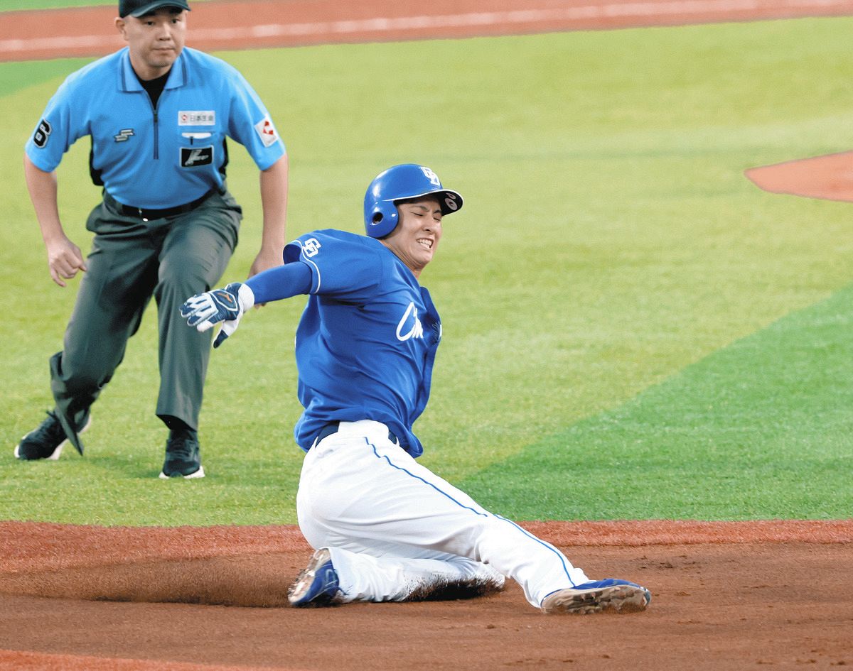 中日・上林誠知、初回、3回と2度の盗塁成功でセ・リーグトップの阪神