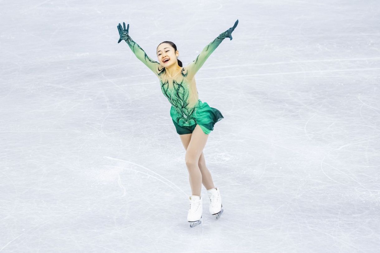 女子は島田麻央が圧巻の演技で大会3連覇へ好発進 SPは自己ベストの