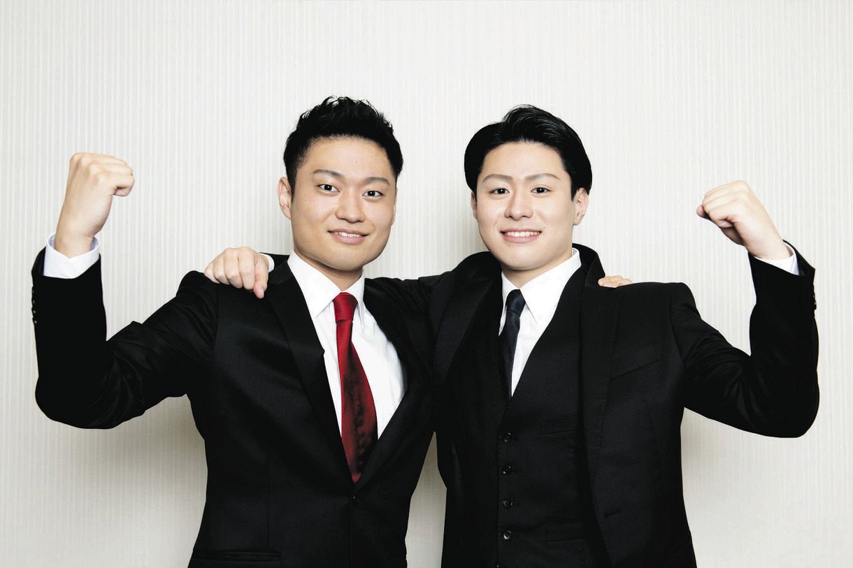 新作歌舞伎「新選組」で歌舞伎座の初主演を飾る中村歌之助（右）と共演の兄・中村福之助