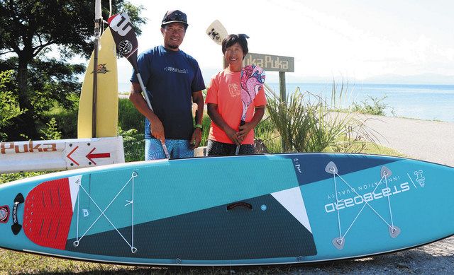 琵琶湖と生きる＞ 人気の水上スポーツ・SUP 楽しさと厳しさ伝える