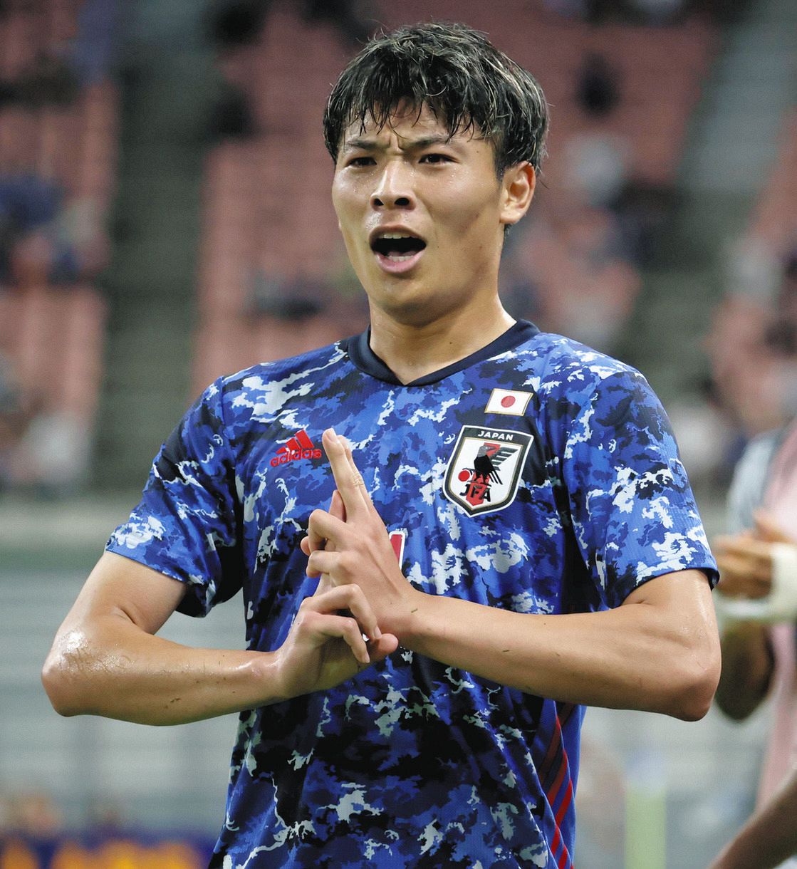 日本―韓国　後半、チーム３点目のゴールを決めた町野