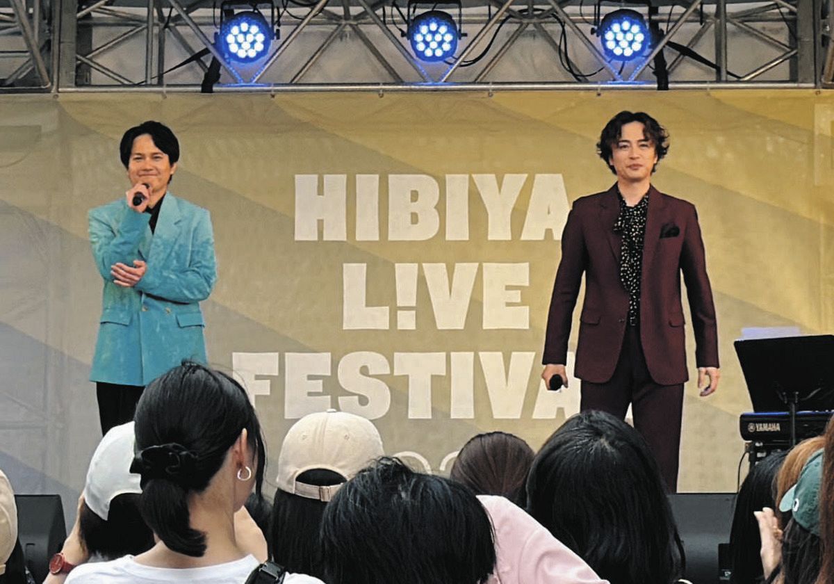 鈴木勝吾＆平野良「一日一生の時間をありがとう」ミッドタウン日比谷で