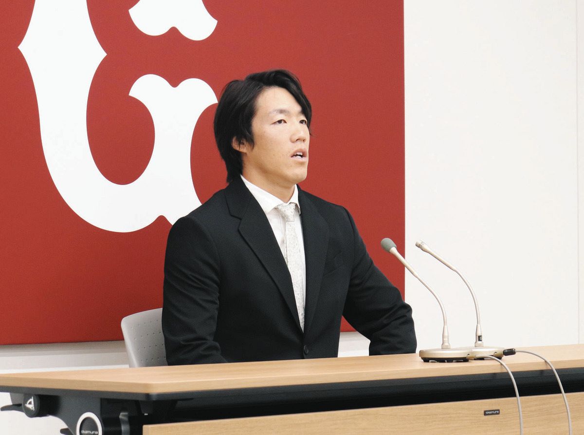 巨人】重信慎之介、300万円減の3000万円でサイン 代走で33試合出場