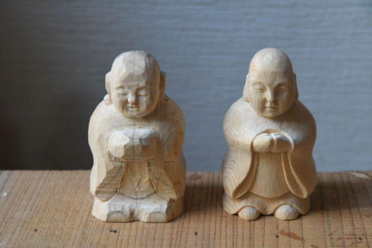 仏像 これが日本の彫り方 金沢の仏師 坂上さん フランス人彫刻家指導