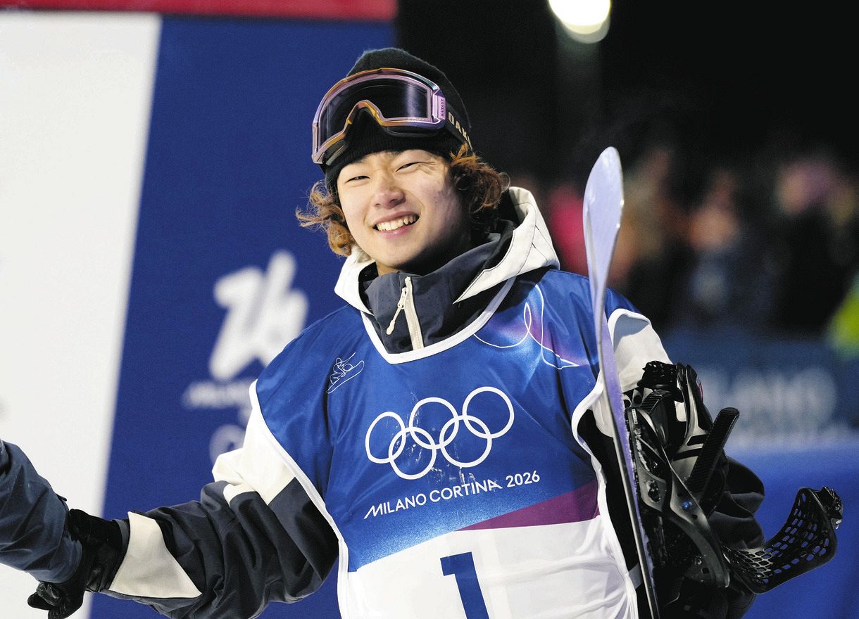 タイガー」は勝利と無事のお守り 五輪スノボ長谷川帝勝のヘルメット