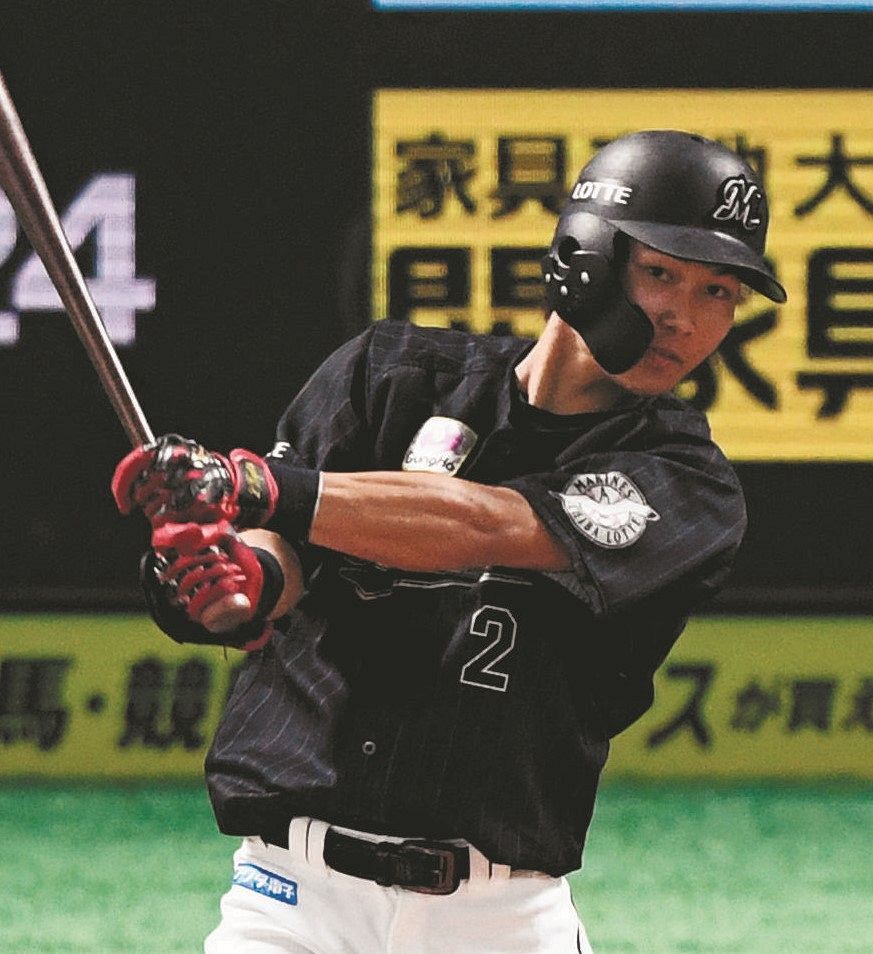 ロッテ】藤原恭大がスチュワート155キロ撃ち先制二塁打！15連続