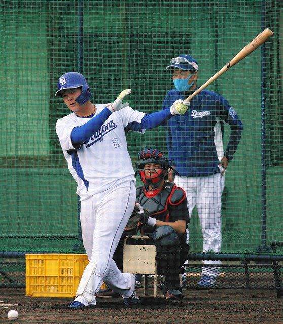 中日キャンプ初日ドキュメント】根尾、石川昂コンビの特打開始に立浪