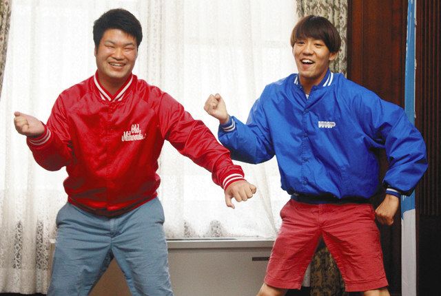 知事室でネタを披露 住みます芸人2組目「ノーサイン」が県庁