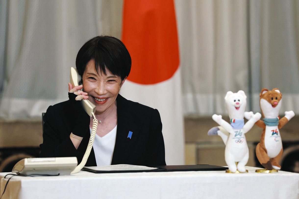 ◇高市早苗首相、五輪金メダルの日本勢第1号・木村葵来へお祝いの電話